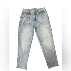 Sonoma Pleated-Front Relaxed High Rise Light Wash Jeans, 6